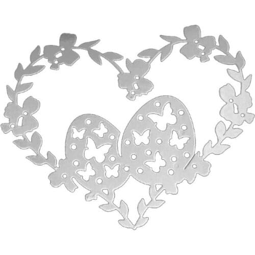 Easter Heart Eggs Metal Cutting Dies Stencil Scrapbooking DIY Album Stamp Paper Card Embossing Decoration Craft