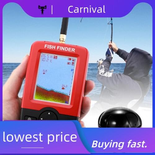 Handheld Fish Finder Portable Wireless Sonar Sensor Fishfinder Depth Locator Fishing Gear LCD Display