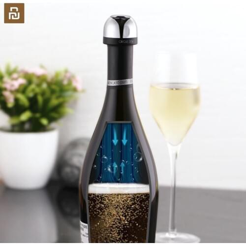Youpin Circle Joy Champagne Sparkling Wine Stopper Stainless Steel Wine Stopper Party Corks chain brand-Circle Joy