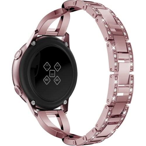 20mm Replace Bracelet For Samsung Gear S2 Womens Rhinestone Belt Strap For Samsung Galaxy Watch Active 2 Wristband Accessories