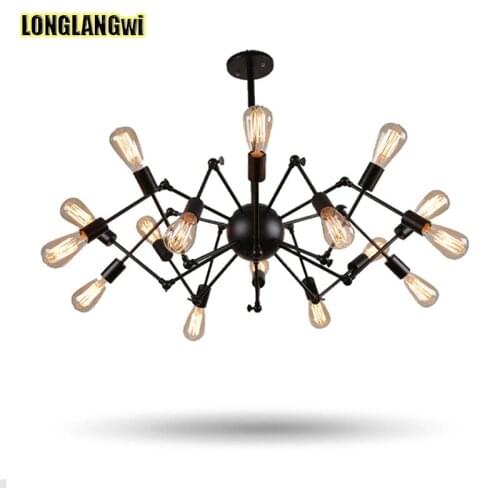 Retro Chandeliers Vintage industrial Antique lamps for restaurant/bar coffee decoration lighting fixtures Spider Chandeliers