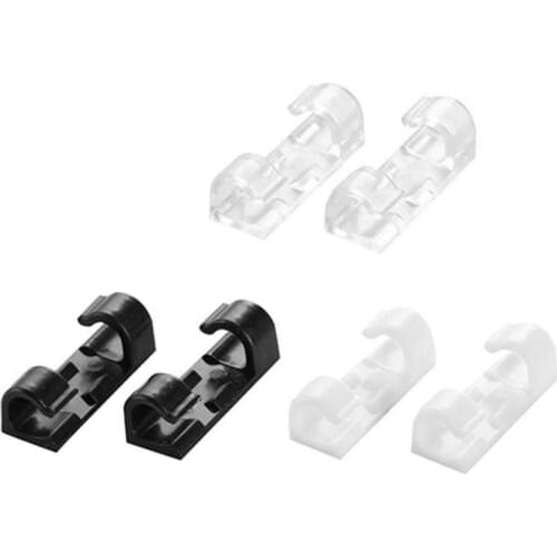 20Pcs Self Stick Wire Organizer Line Cable Clip Buckle Clips Data Telephone Line Winder Clamp Table Wall Fixer Fastener Holder