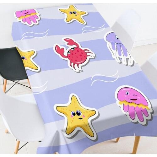 Cartoon anime animal wedding decoration Anti-stain tablecloth table cloth set rectangular table tablecloth wedding decoration