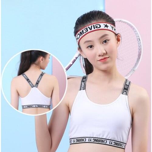 Girls training bra teenage girls top cotton brassiere for children free size for girls 10-18 years old young sport bra