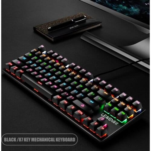Wired 87-Key Universal RGB Key Cap Cover for Blue Switch Mechanical Keyboard Universal Ergonomic Backlit Computer peripherals
