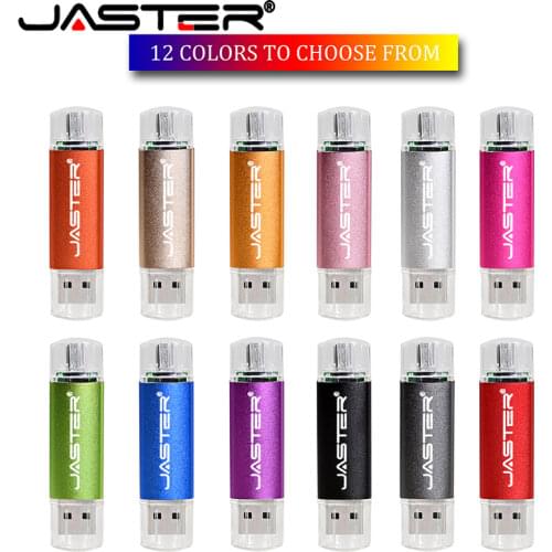 JASTER Type-C Smart Phone USB 2.0 Flash Drive 128GB Metal Pen Drives 64GB Wholesale Custom LOGO Memory Stick 32GB Real Capacity
