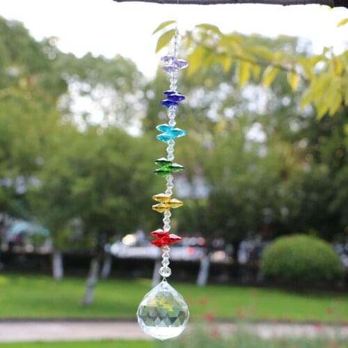 1PCS Handmade Crystal Suncatcher Prism Pendant Car Window Hanging Chandelier Ornament Gifts