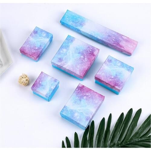 12pcs/lot Jewelry&necklace&Earring DIsplay Box original designs flower pattern Gift box Retro Kraft Paper