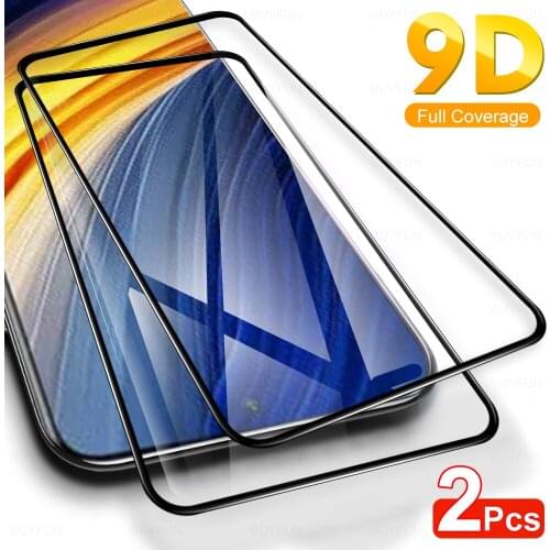 2Pcs Full Cover Protective Glass For Xiaomi Poco X3 Pro Phone Tempered Glass Screen Protector Film For PoxoX3 Poko X 3 Pro 6.67"