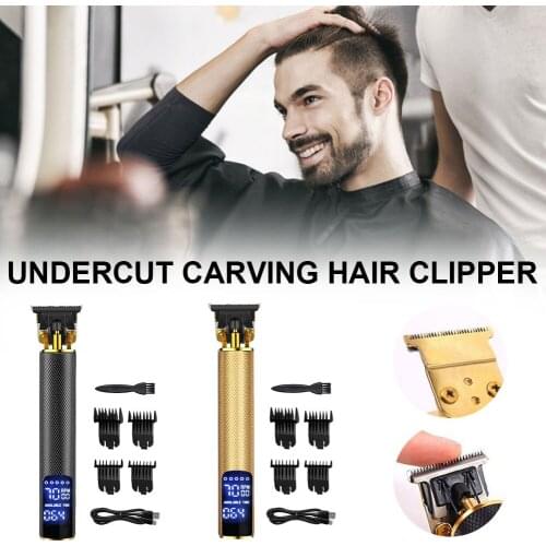 2021 New USB rechargeable Hair Trimmer barber LCD Hair Clipper Machine hair cutting Beard Trimmer for Men haircut Styling tools