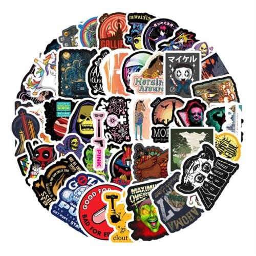 50pcs No Repeat Waterproof Europe America Retro Graffiti Stickers Helmet Motorcycle Notebook Adesivi Stickers Craft Supplies