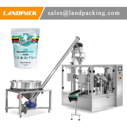 Protein Powder Zipper Doypack Machine Powder Rotary Pouch Packing Machine