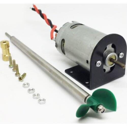 Free Shipping 1 Set RC Boat Motor 550 Drive Motor With 3mm RC Boat Shaft Propeller Screw Set Spare Part