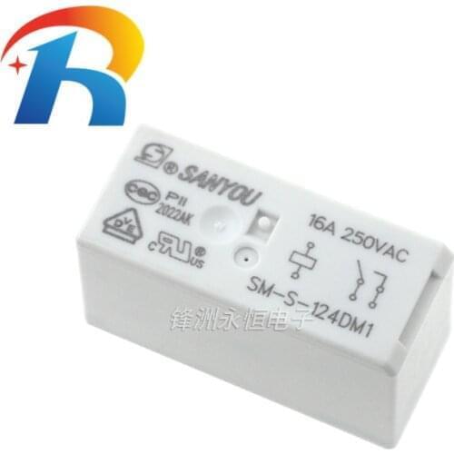 Free shipping 50PCS SM-S-112/105/124DM1 SM-S-112DM1 SM-S-105DM1 SM-S-124DM1 new relay 6PIN 16A250VAC 115F