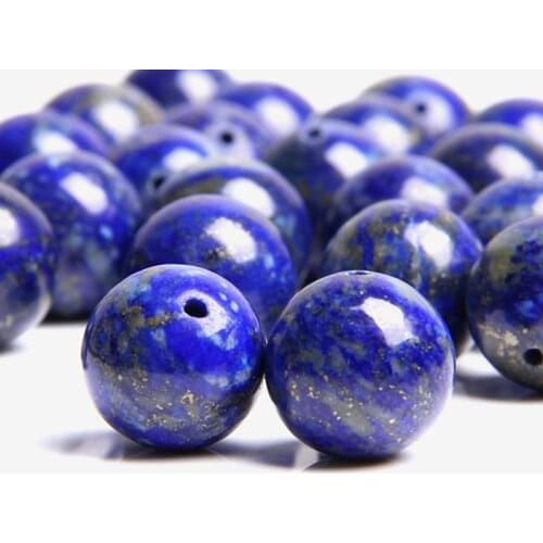 High quality grade A natural blue lapis lazuli stone beads smooth lapis lazuli spacer loose beads for jewelry making bracelet