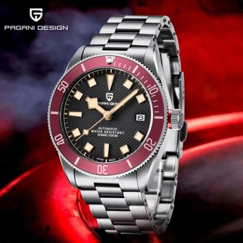 NEW PAGANI DESIGN Sports Diving Mens Watches Top Brand Mechanical Automatic Watch 100M Waterproof Stainless Steel NH35 Movement