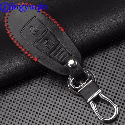 Jingyuqin 2 Buttons Fashion Leather Car Key Cover Case For Suzuki Vitara Swift Ignis Kizashi SX4 Baleno Ertiga 2016 2017 2018
