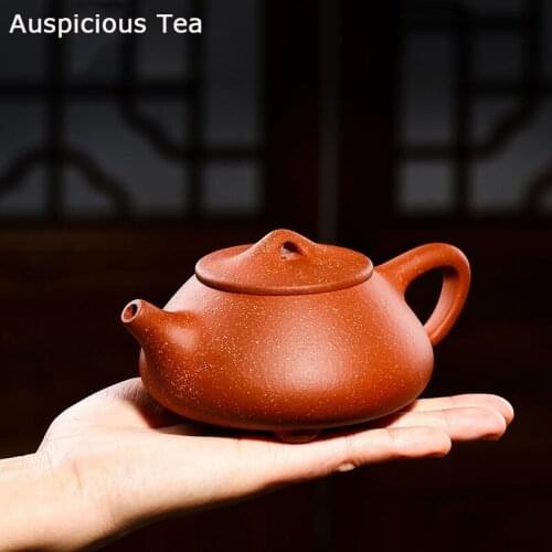 240ml Yixing Stone Scoop Tea Pot Purple Clay Teapot Ore Beauty Kettle Master Handmade Teaware Tea Ceremony Authentic Gifts