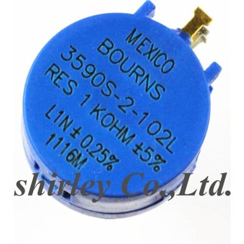 Connectors 1PCS 3590S 1K 2K 5K 10K 20K 50K 100K ohm Precision Potentiometer Adjustable Resistor 3590 102 103 502 103 203 503 104