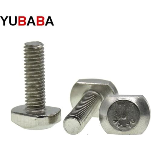 M5 M6 M8 M10 stainless steel T Shape Punch Milling Machine Screw Threaded Rod Clamping Cap Bolt for T-Slot T-head bolts