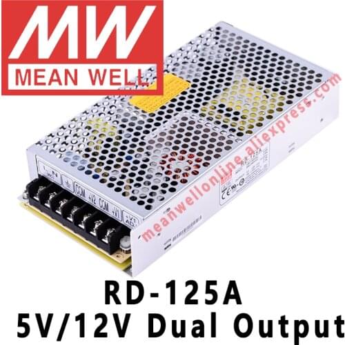 Mean Well RD-125A 130.9W 5V/12V Dual Output Switching Power Supply meanwell AC/DC 7.7A