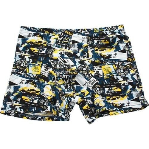 Mens Underwear Cartoon Printing Camouflage Breathable Boxers Loose Antibacterial One Size Fits All Medium Waist Boxers