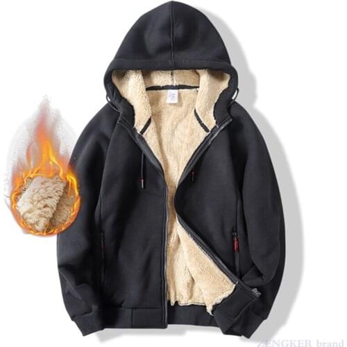 Bag hair help mens sweater with velvet thickened velvet hooded winter fleece looking for fat large size loose jacket 140 kg 8x