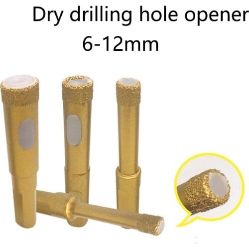 1Pcs 6-12mm Brazing Hole Saw Drill Bit Kit Dry Drill For Tiles Glass Marble Ceramic Cutter Electric Drill Hole Opener Tools