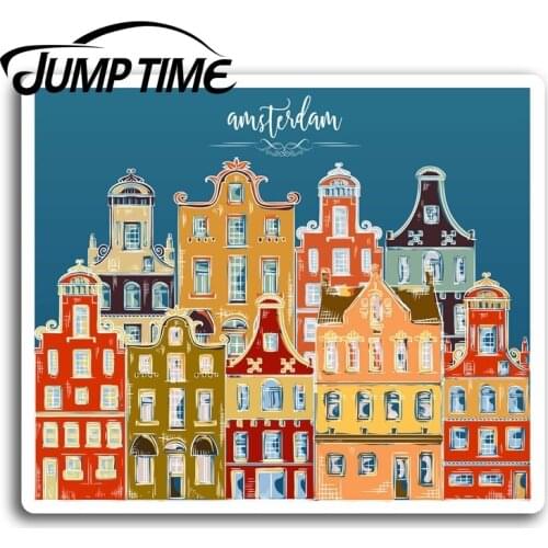 Jump Time for Amsterdam Vinyl Stickers Netherlands Sticker Laptop Luggage Waterproof Accessories Bumper Car Decal