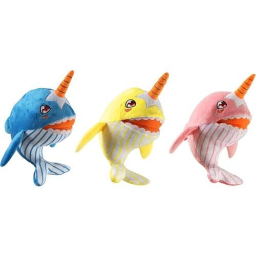 30cm Narwhal Plush Toys Sea Life Animal Whale Doll Made of Environmental Cotton Safe and Durable for Kids Birthday Gift