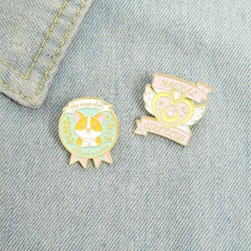 Ins Tide New Jewelry Animal Badge Creative Cartoon Cute Pet Cute Puppy Love Brooch Personalized Backpack Clothing Accessories