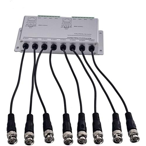 8CH HD CVI/TVI/AHD Passive Transceiver 8Channels Video Balun Adapter Transmitter BNC To UTP Cat5/5e/6 Cable 720P 1080P