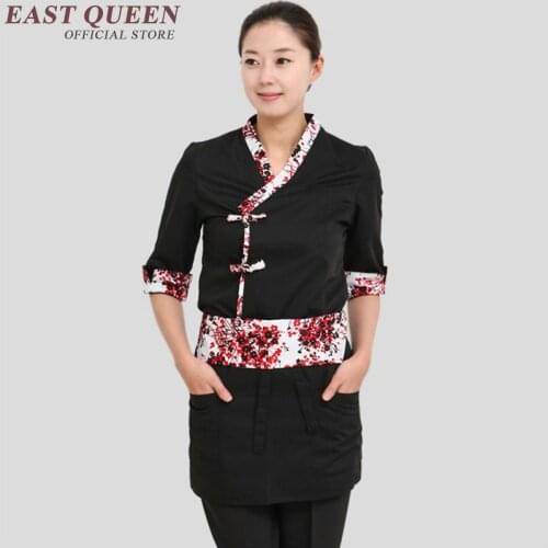 Food service catering clothing women sushi chef uniform restaurant waitress uniforms japanese restaurant uniforms AA1401