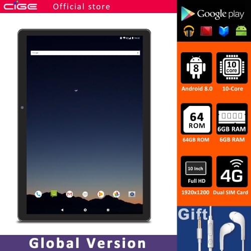 2021 Super Cheap 10 inch 6G+64GB Tablet PC Android 8.0 10 Core 3G 4G LTE Tablets 5.0 WiFi Bluetooth GPS For Childrens