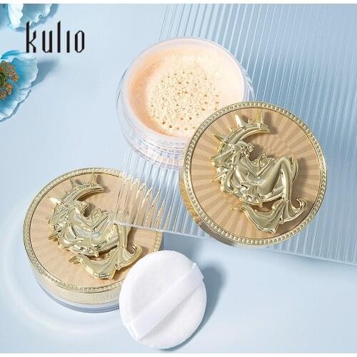 Attractive Moonlight Loose Powder Transparent Matte Finish Powder Waterproof Soft Face Cosmetics Puff Oil Control Facial Makeup