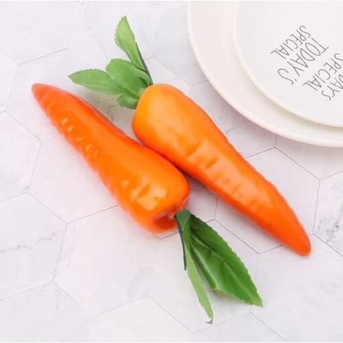 Lifelike Artificial Carrot Simulation Fake Vegetable Photo Props Home Kitchen Decoration Kids Teaching Toy