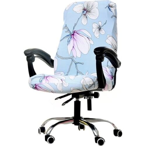 Modern Computer Chair Cover for 60-70cm Chair Back Medium Size Stretch Elastic Office Chair Cover Washable Removeable Slipcovers