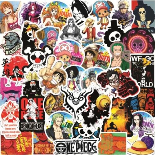 10/30/50Pcs Japanese anime One Piece Graffiti Waterproof Skateboard Travel Suitcase Phone Laptop Luggage Stickers DIY Kids