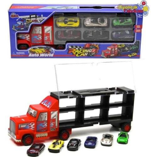 Car Carrying Trailer Truck 6 Pcs Trolley Toy VAR-KSF-V47-T6