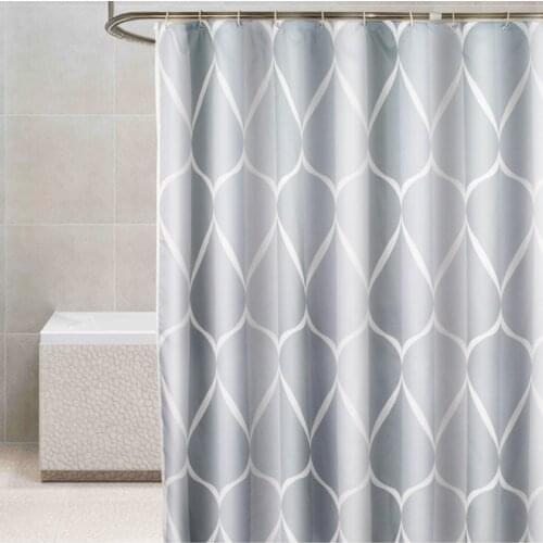 Waterproof Shower Curtain Modern Thickened Print Bathroom Curtain With Hook Mildew Proof Bathtub Screens Bathroom Accessories