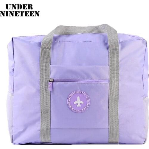 Under Nineteen WaterProof Travel Bags Large Capacity Bag Women Folding Bags Unisex Luggage Travel Handbags Free Shipping Custom