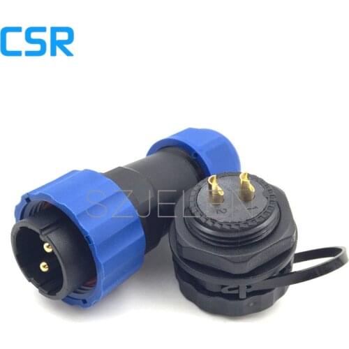 SD20TP-ZM, 2 pin waterproof connector ,IP68, LED power cable connector, Rated current 25A, install the cable 6.5-12mm