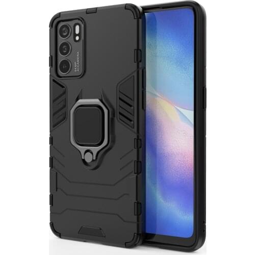 For OPPO Reno 6 5G Luxury Ring Back Cover Stand Armor ShockProof Case For Oppo Reno 6 Pro Plus 5G Phone Case