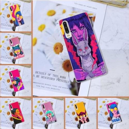 Back Cover For Huawei P20 Lite P Smart Plus 2019 Cool Girl Soft Silicone Case For Huawei P30 Lite Pro P Smart Z Phone Case