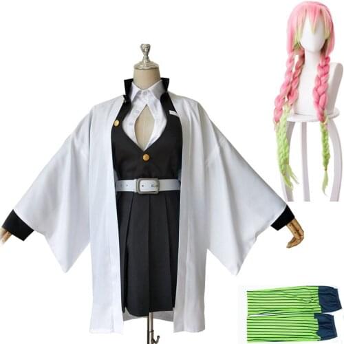 Adult Kids Demon Slayer Kimetsu No Yaiba Cosplay Costumes Kanroji Mitsuri Cosplay Costume Women Japan Kimono