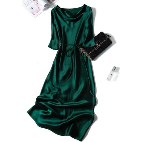 Plus Size Fashion Solid Color Half Sleeve Sashes O-neck Slim Holiday Dresses Party Vestido Sukienki Robe Femme 5XL 4265
