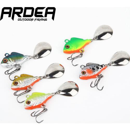 1Pcs Rotating Mini Metal Laser VIB Vibration Jigging Fishing Lure Skirt Slow Jig Crankbait Sequins Trout Spoon Winter Ice Bait