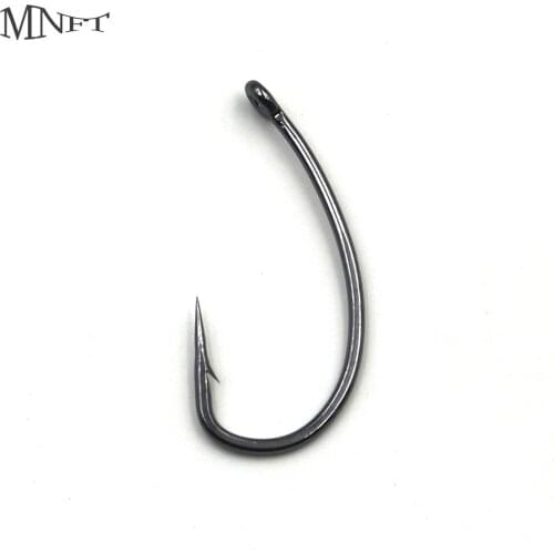 MNFT 100Pcs High-carbon Steel Carp Fishing Hooks Size 2# 4# 6# 8# Black Barbed Sharp Fish Hook