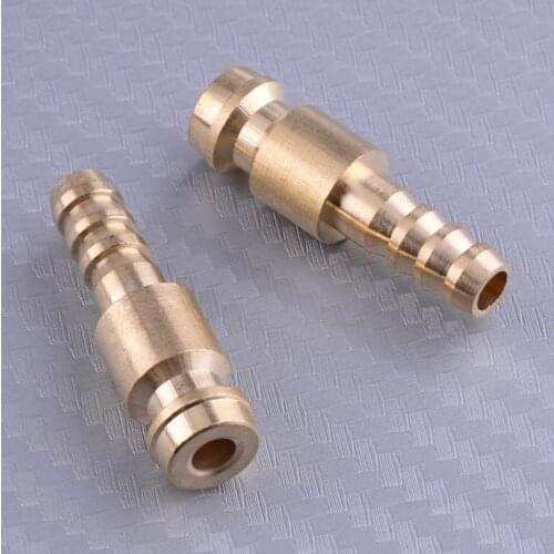2pcs 6mm Gold Dia. Gas & Water Male Adapter Quick Connector Replacement for TIG Welding Torch Intake