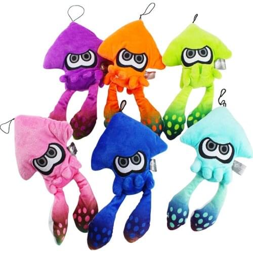 25CM 6 Colors Splatoon Inkling Squid Plush Toy Soft Stuffed Animals Doll Pendants